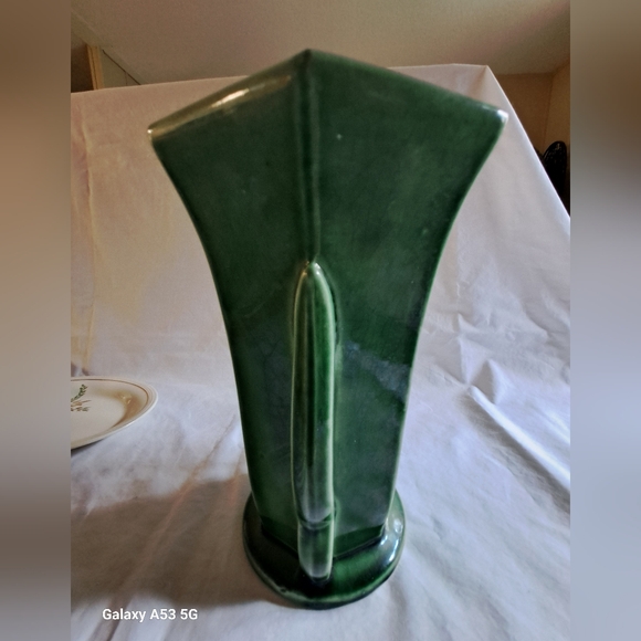Vtg McCoy 6 Sided Vase With Handles - Picture 2 of 6